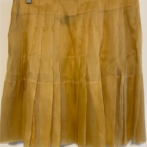 Enigma is the brand. Silk organza pleated wraparound skirt size 10 W 32 L 19